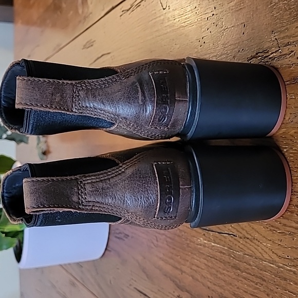 Sorel Blake block heel brown Chelsea boots size 6 - Picture 4 of 7